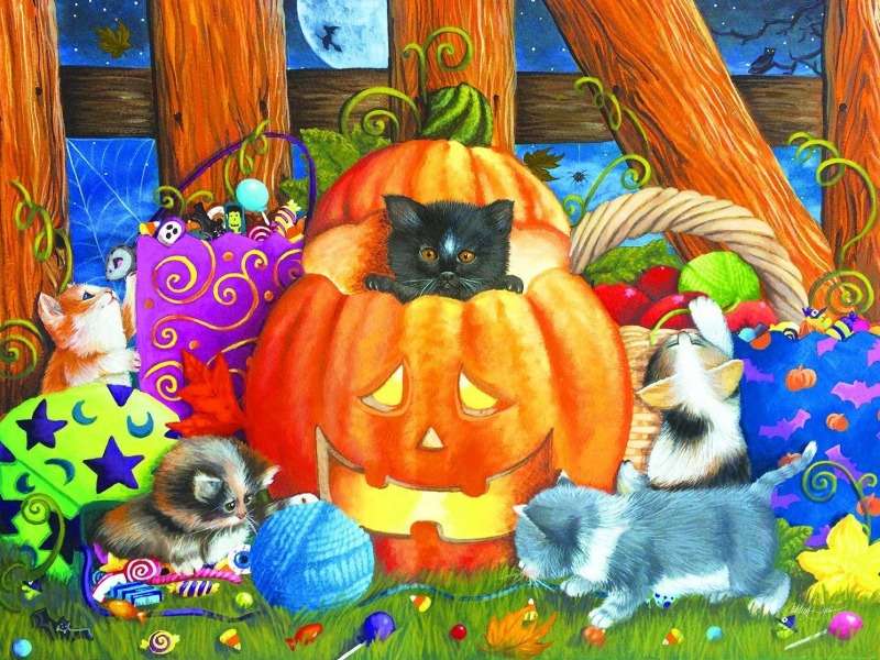 Halloweenské překvapení - halloweenské překvapení online puzzle