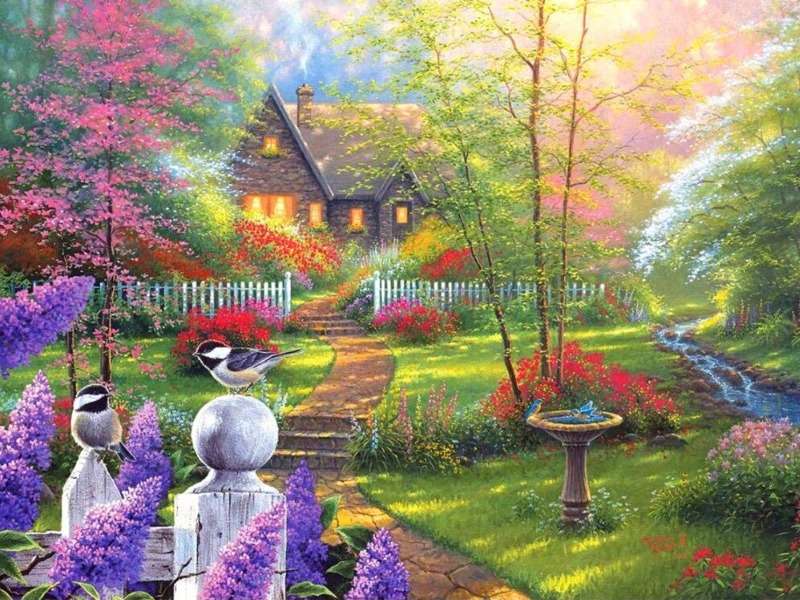 Secret Garden Cottage - Секретний садовий котедж пазл онлайн