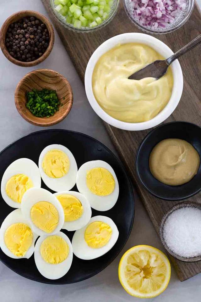 hacer ensalada de huevo rompecabezas en línea