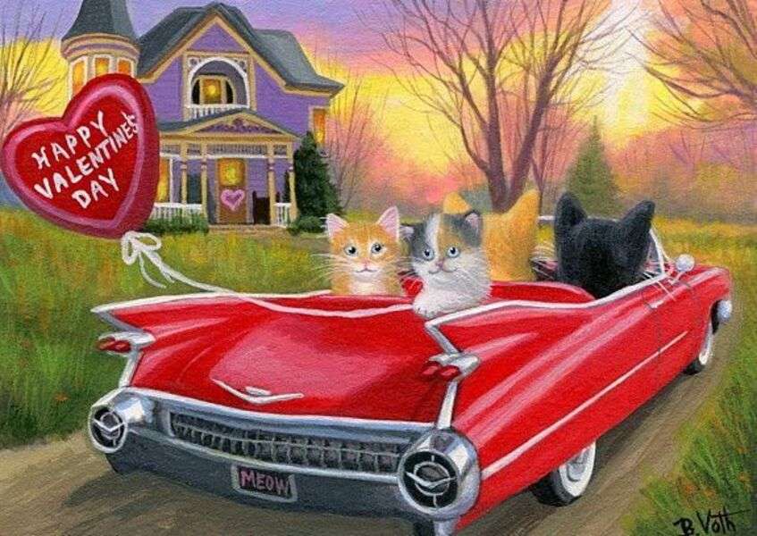 Koťata na Valentýna #265 skládačky online