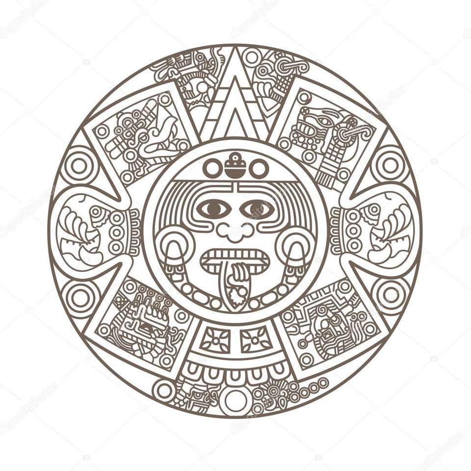 календар на ацтеките 123 онлайн пъзел
