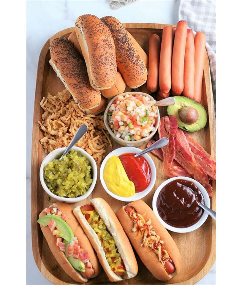 Hotdog блюдо онлайн пъзел