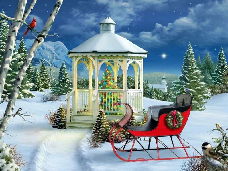 Χριστουγεννιάτικη μαγεία παζλ online