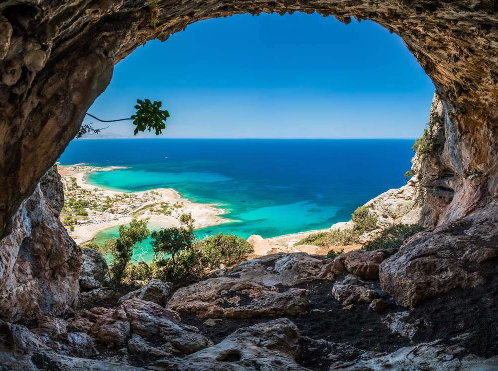 Изглед към морето на Крит онлайн пъзел