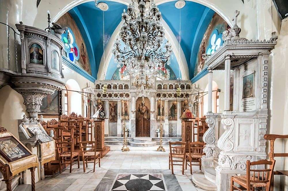 Църква Никия на гръцкия остров Нисирос онлайн пъзел