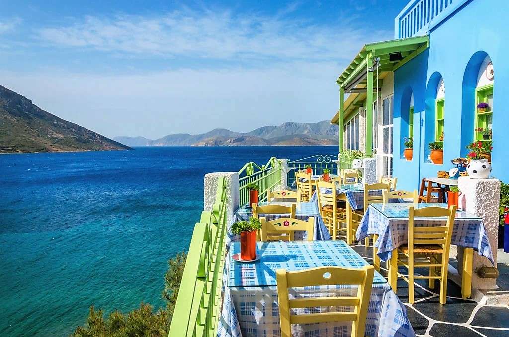Греческий остров пазл онлайн