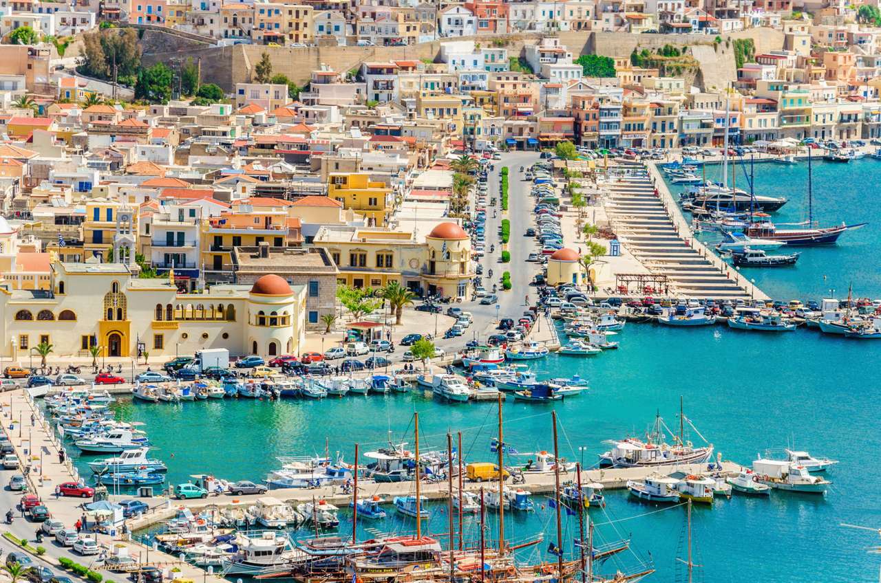 Порт греческого острова онлайн-пазл