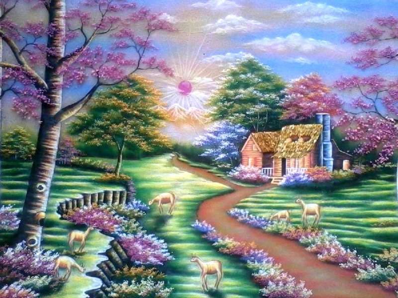 Cottage e giardino dei sogni -Cottage Dreams puzzle online