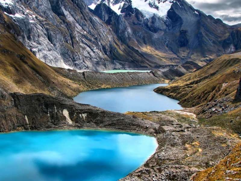 Andy-Błękitne laguna-Lagoas nos Andes-cudo quebra-cabeças online