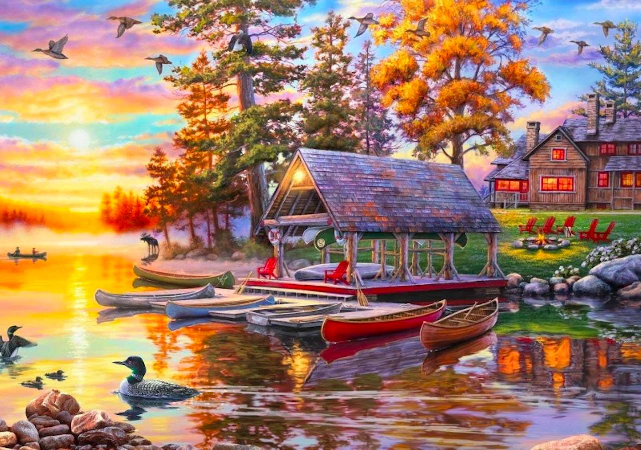 A resort for kayak lovers in a beautiful place :) jigsaw puzzle online
