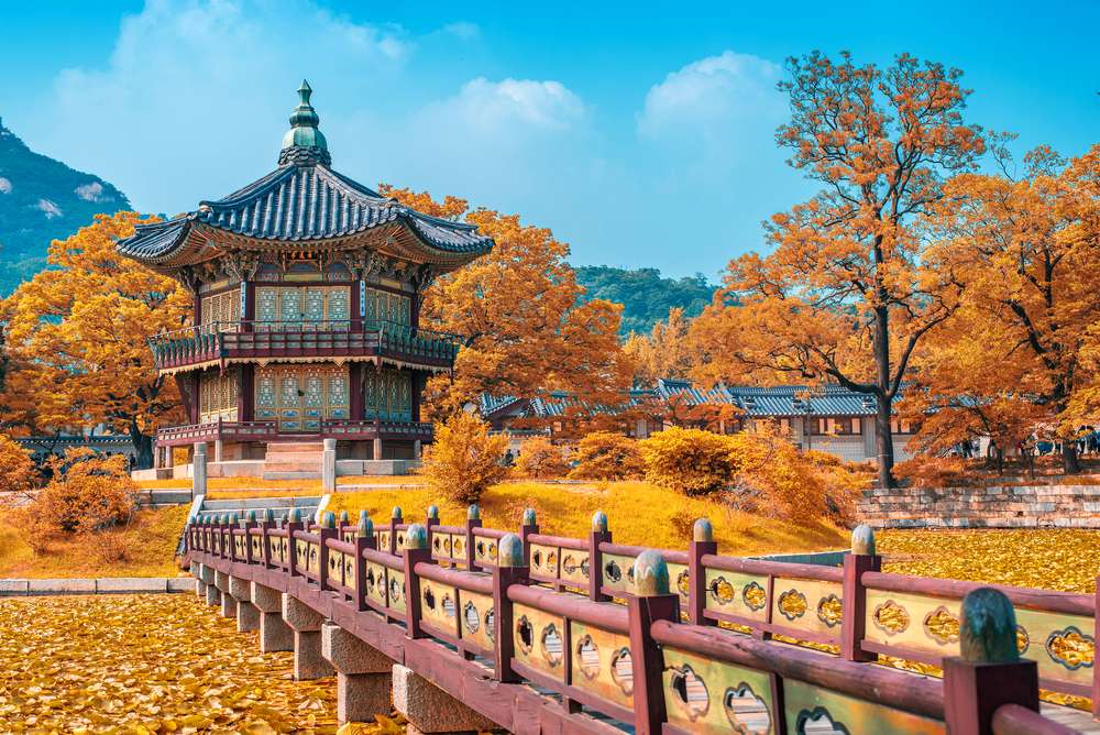 Παλάτι, Gyeongbok, πάρκο-Σεούλ παζλ online
