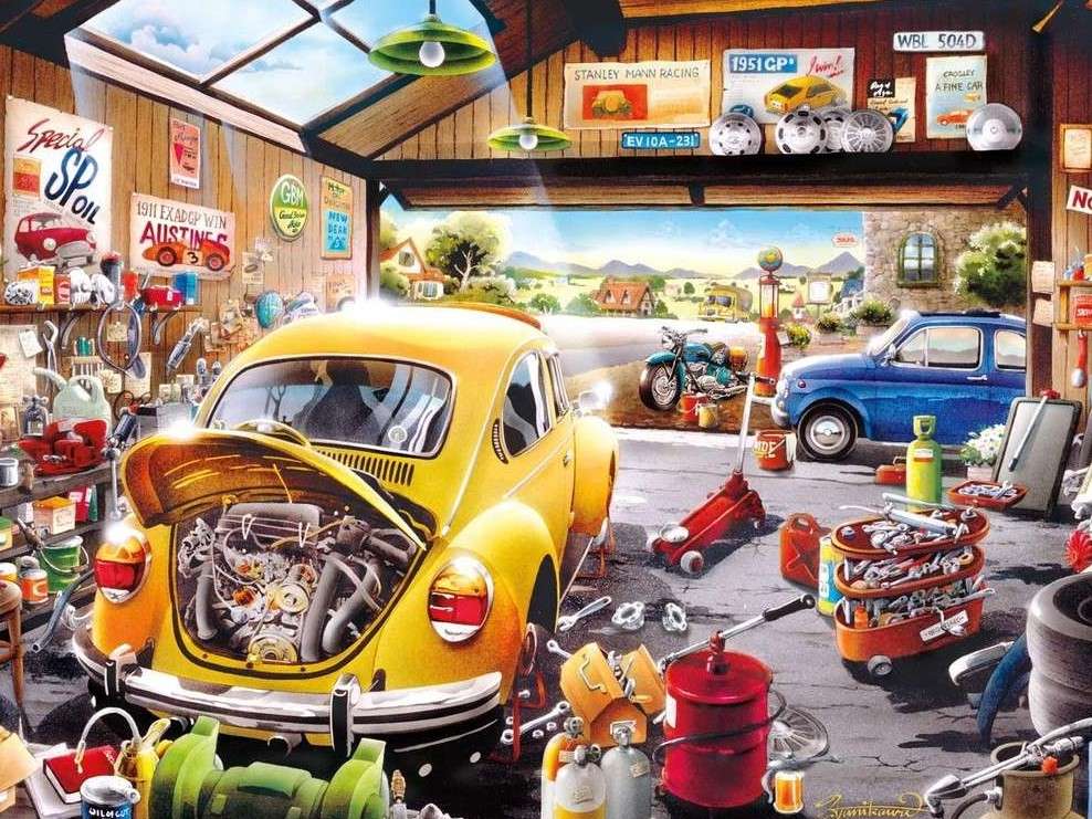 The car is being repaired jigsaw puzzle online