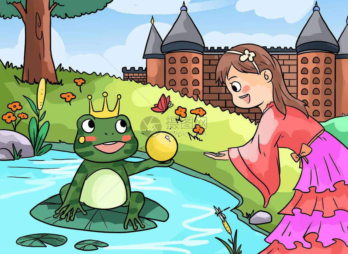 De kikker en de prinses legpuzzel online