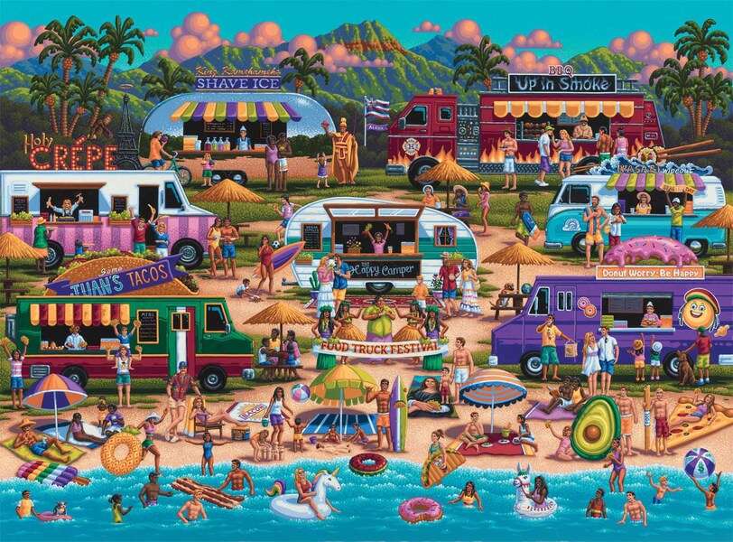 Festival de la plage hawaïenne puzzle en ligne