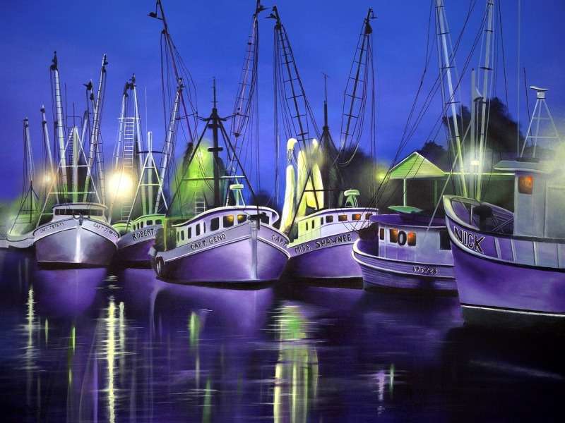 Marino-Violet härliga båtar :) pussel på nätet