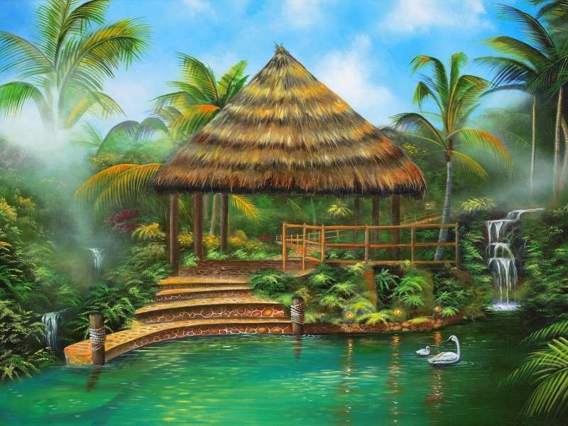 Тропически рай, искам да съм там :) онлайн пъзел