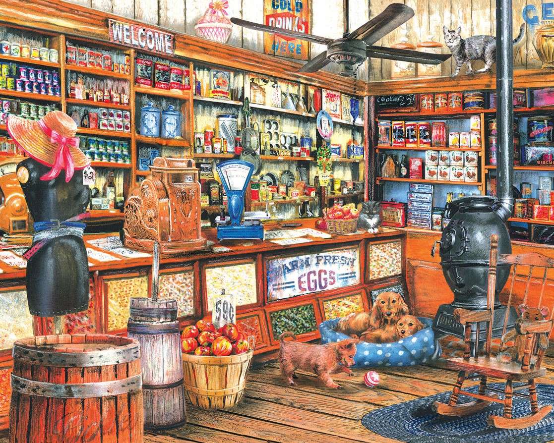 At the grocery store in the past jigsaw puzzle online