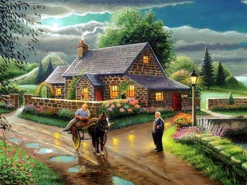 Uma charmosa casa de campo - Vizinhos puzzle online