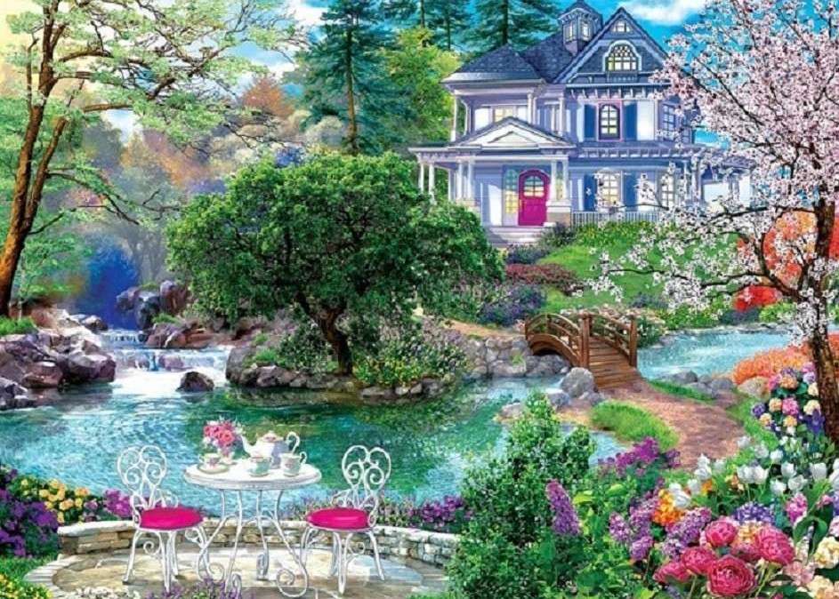 Una vista favolosa a casa puzzle online