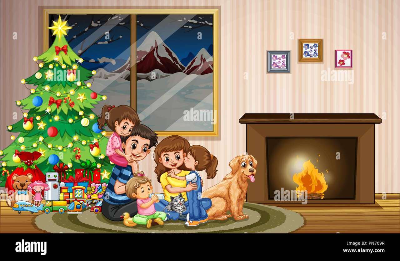 Weihnachten Familienzusammenhalt Online-Puzzle