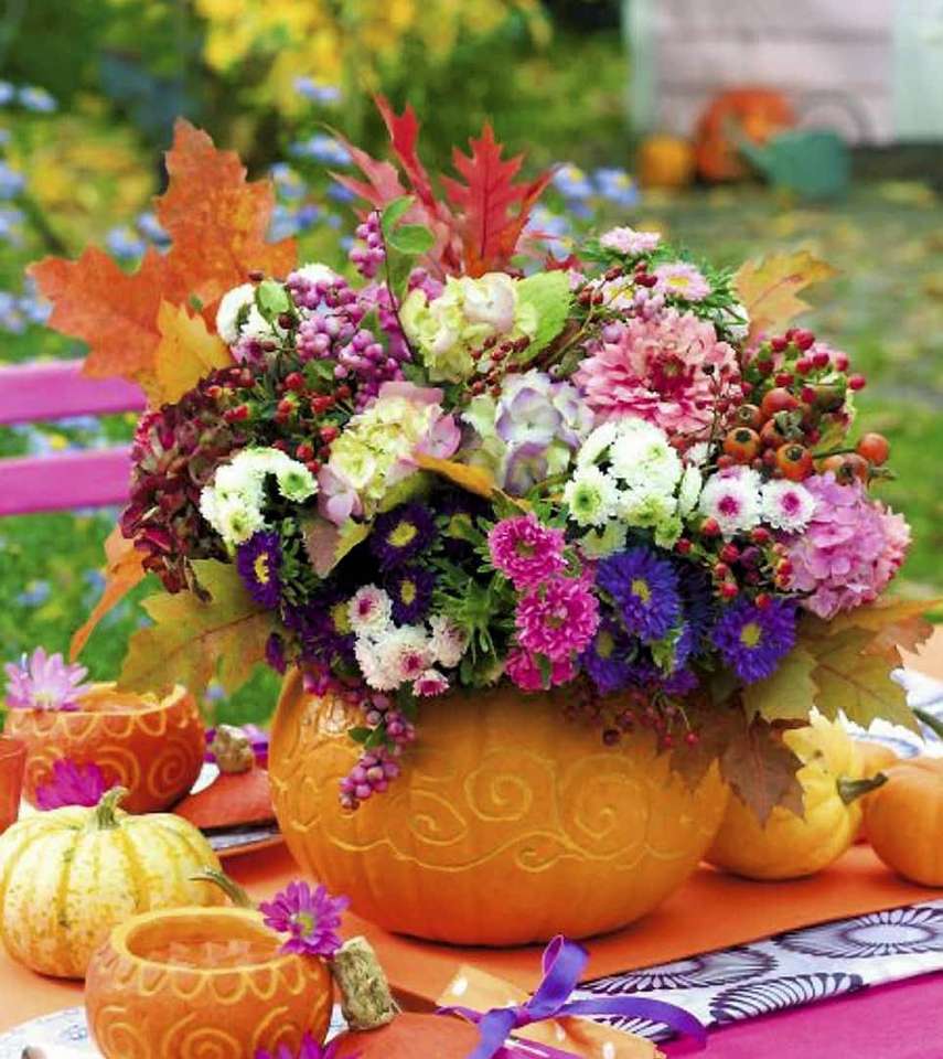 podzimní kytice skládačky online