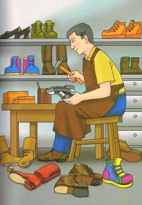 schoenmaker aan het werk online puzzel