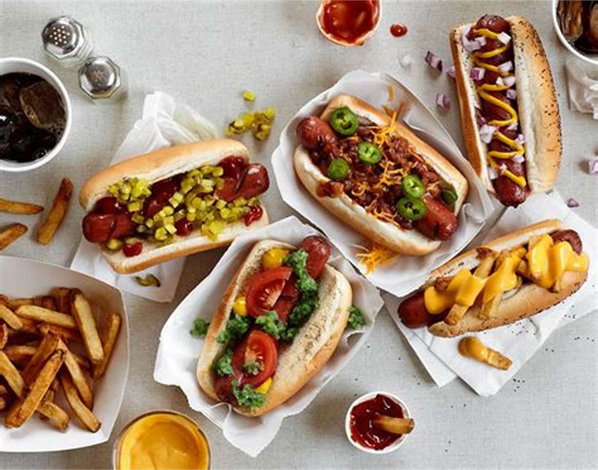 Délicieux hot-dogs puzzle en ligne