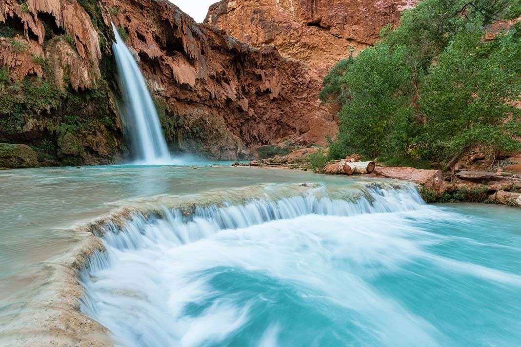 Grand Canyon and waterfall in the USA jigsaw puzzle online