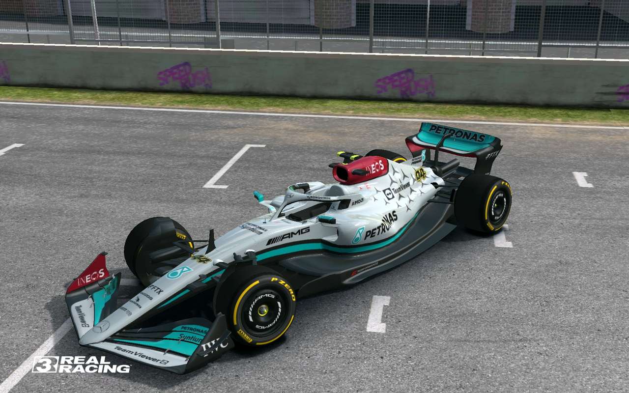 Real racing 3 2022 Mercedes Benz AMG W13 F1 car jigsaw puzzle online