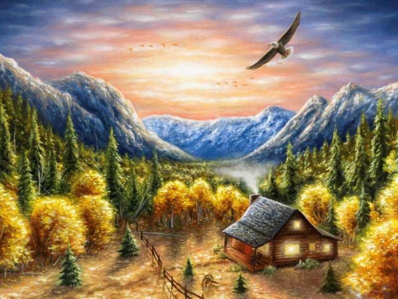A dream house in a mountain corner :) jigsaw puzzle online
