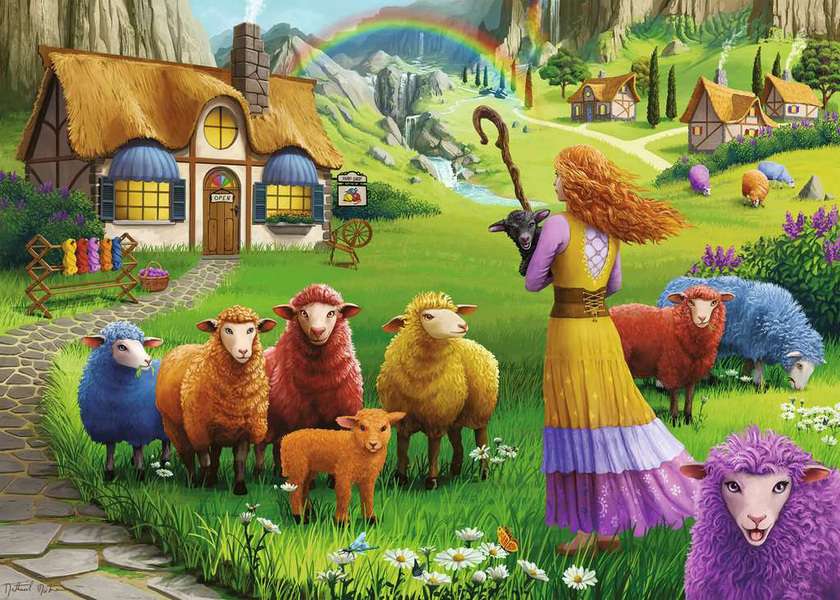 loja de fios de ovelha puzzle online