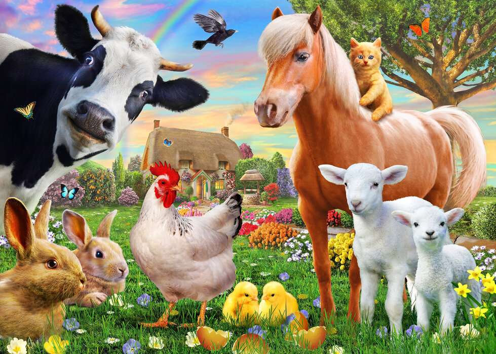 Animali da fattoria puzzle online