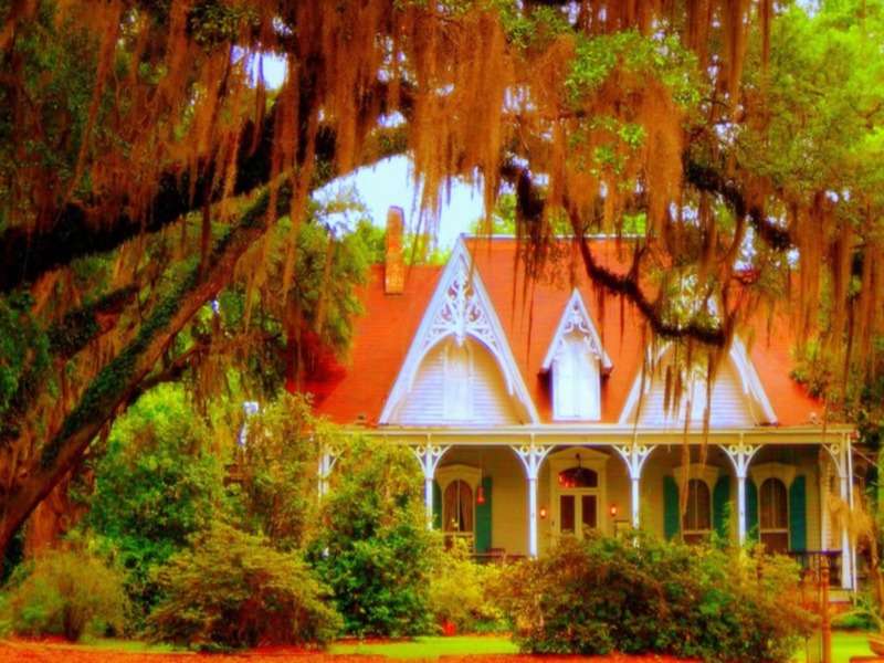 Estados Unidos-Louisiana-Secret Creole Cottage South rompecabezas en línea
