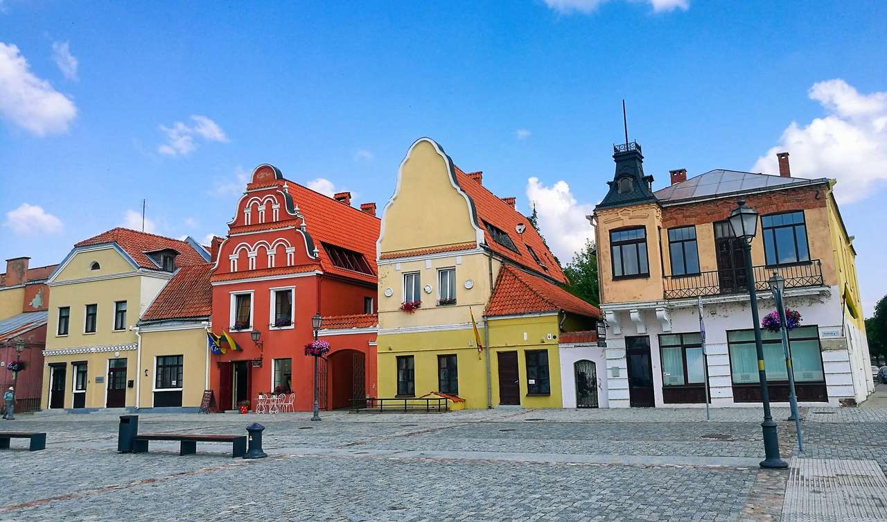 Centro da cidade de Lituânia Kedainiai quebra-cabeças online