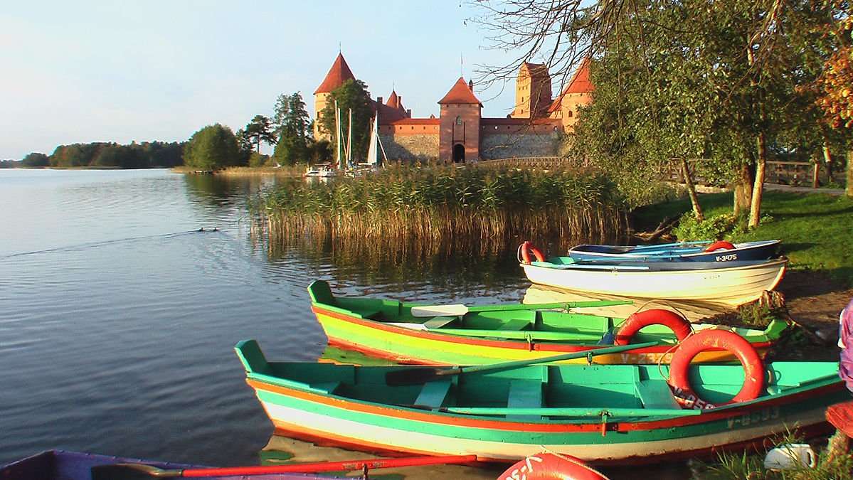 Литва острівний замок Тракай онлайн пазл
