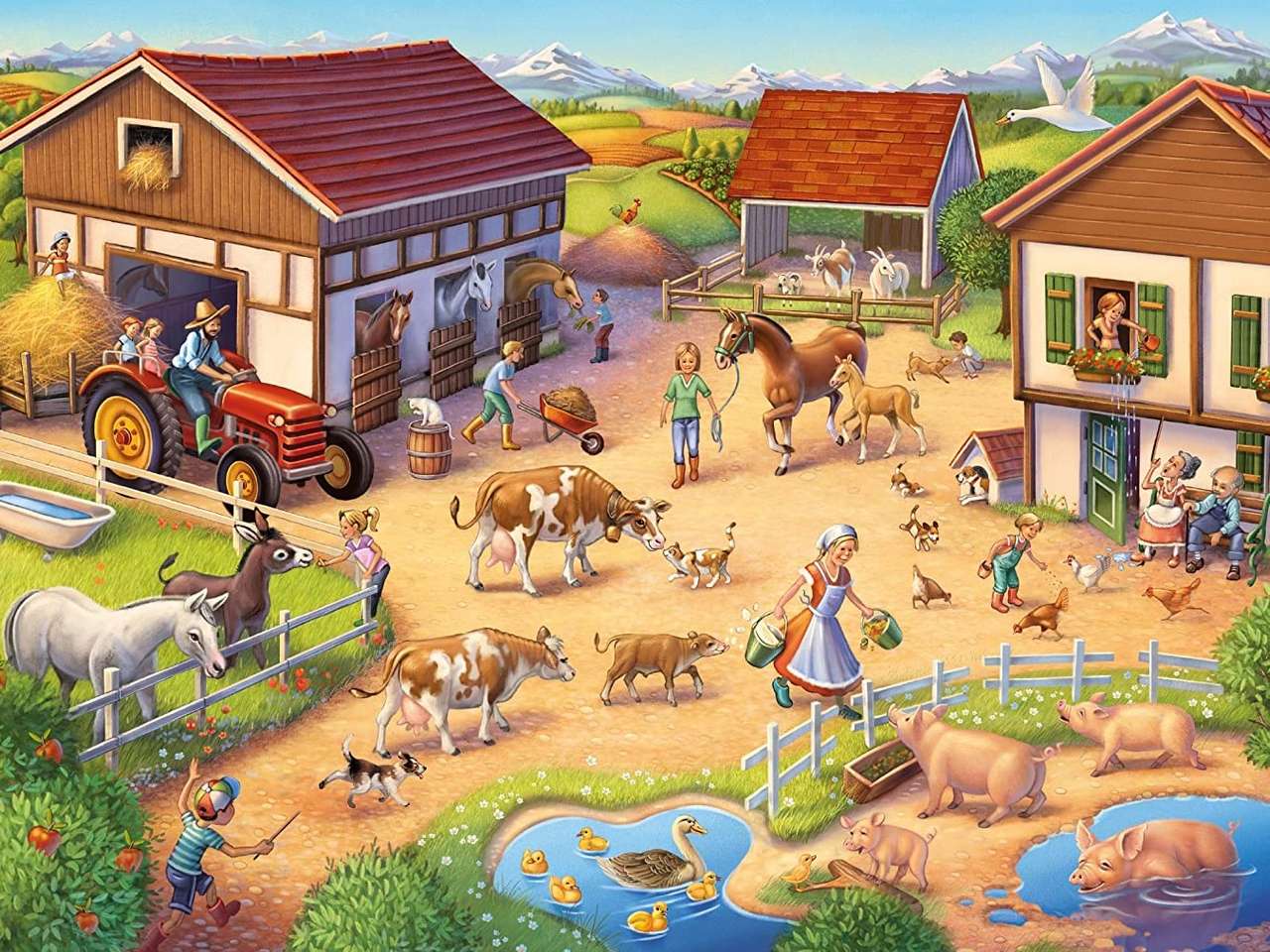 Animals on the farm jigsaw puzzle online