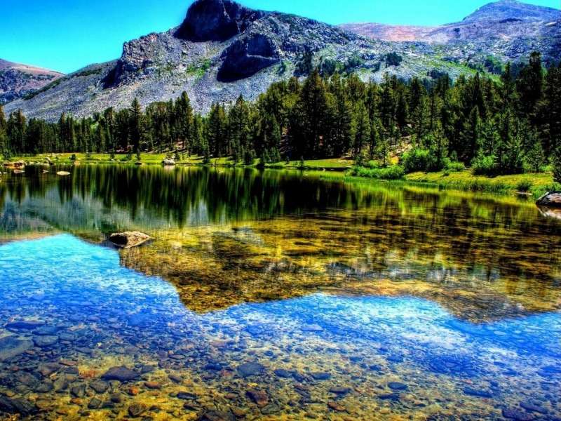 Kalifornie-Nádherné jezero Tahoe, Park-Emerald Bay skládačky online