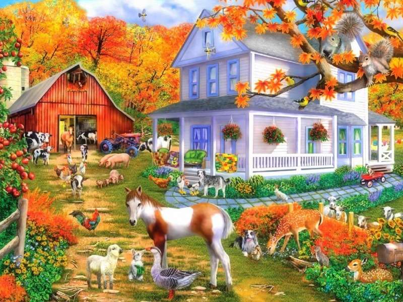 Farm-Happy, kostenlose Tiere :) Puzzlespiel online