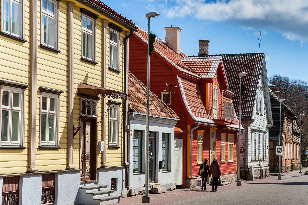 Estland Pärnu huizen online puzzel