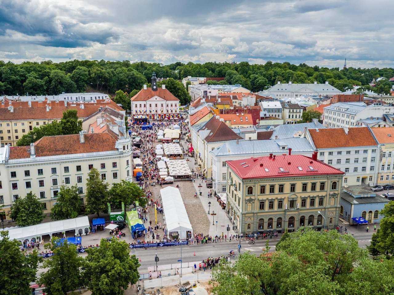 Estlands stad Tartu pussel på nätet