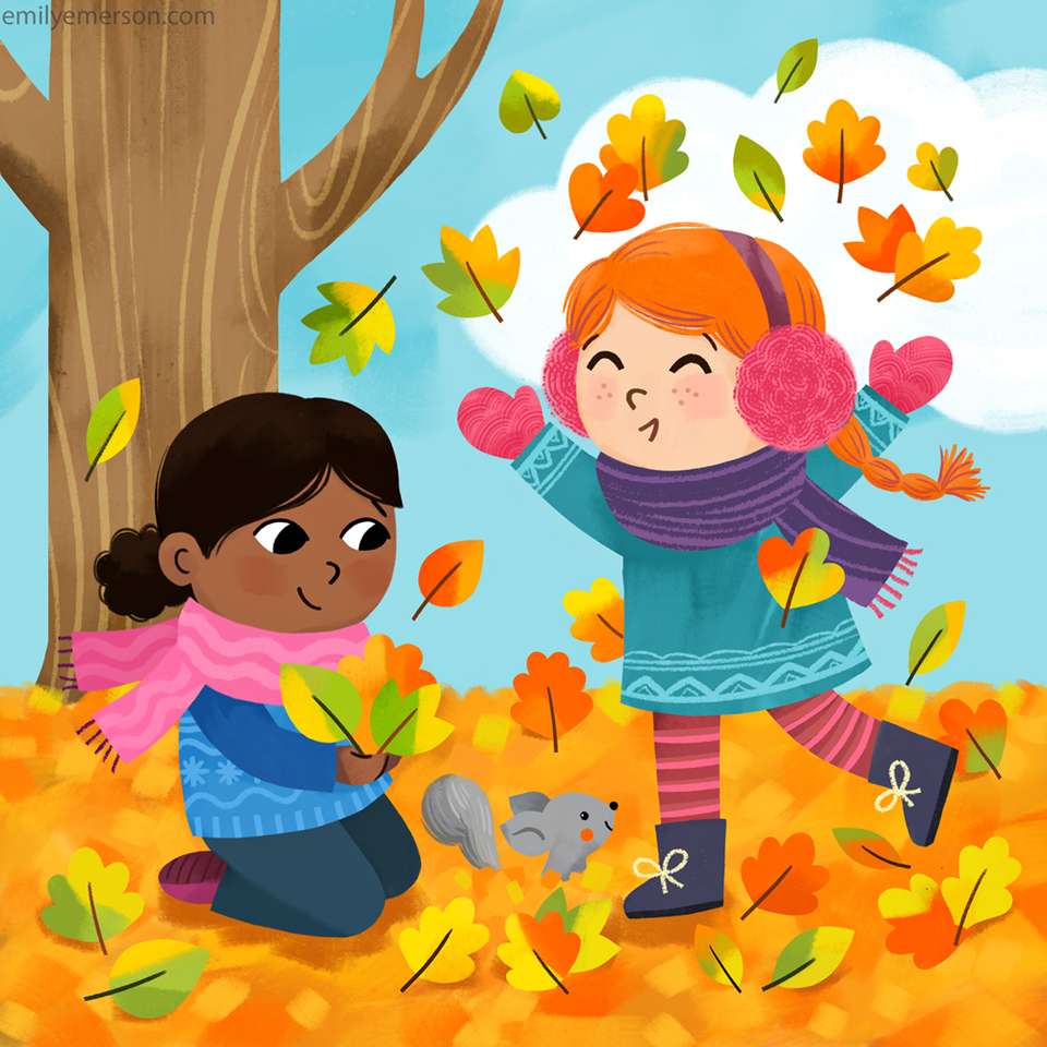 podzim a listí online puzzle