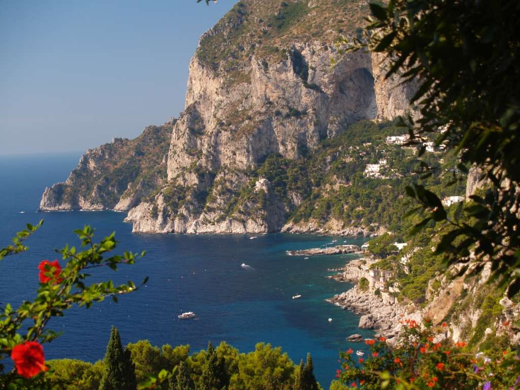 La costa de la isla de Capri rompecabezas en línea