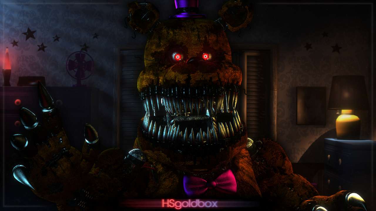 Solve Fnaf 4 Nightmares jigsaw puzzle online with 66 pieces