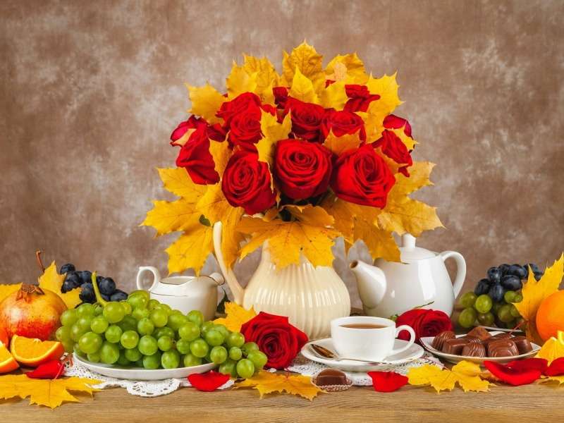 Heerlijke, gezonde herfst afternoon tea :) legpuzzel online