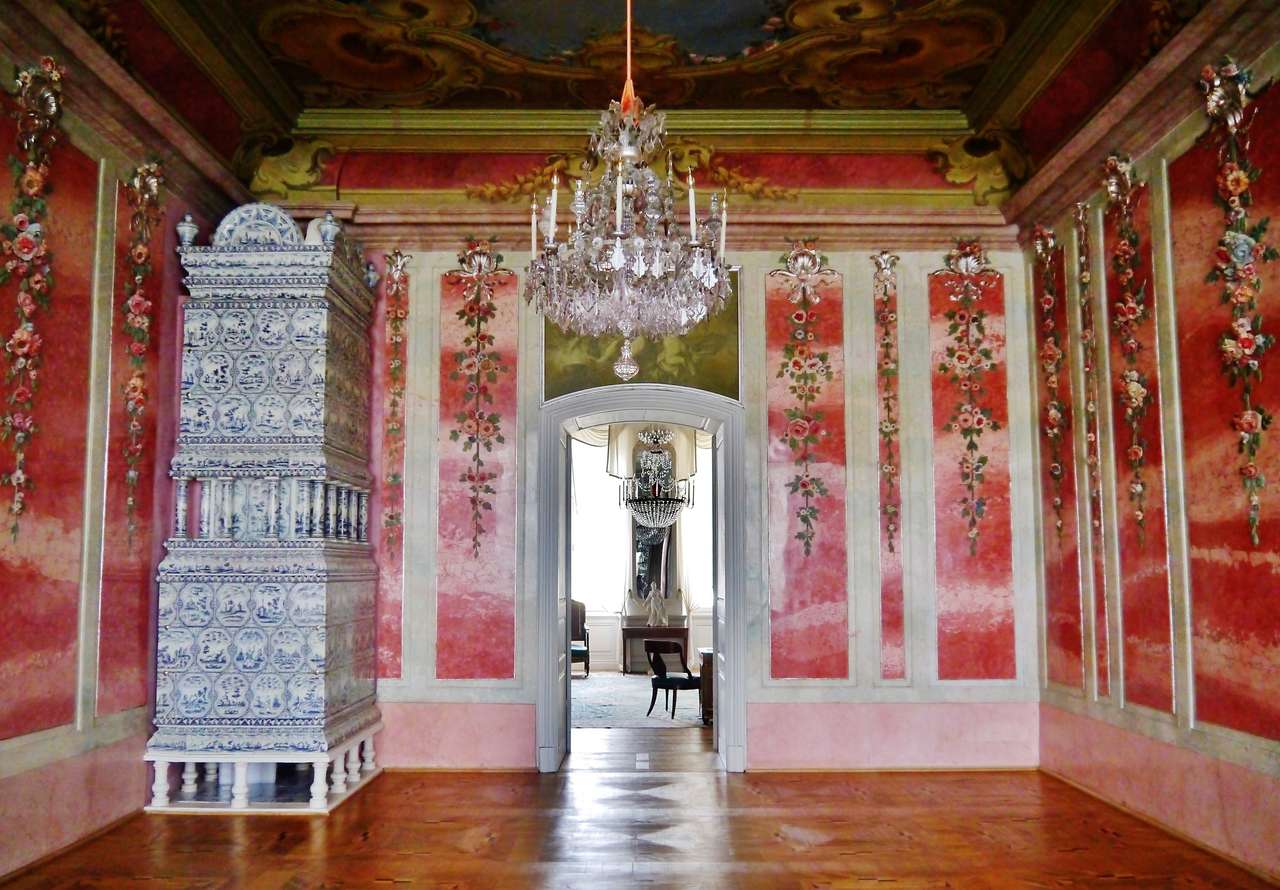 Lettország Rundale Palace Rose Room online puzzle