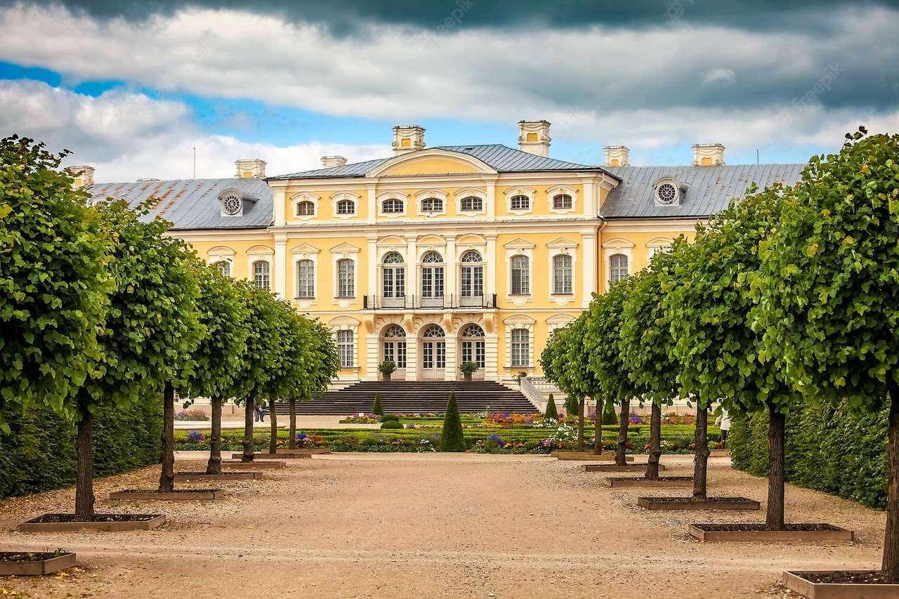 Латвия Рундалски дворец онлайн пъзел