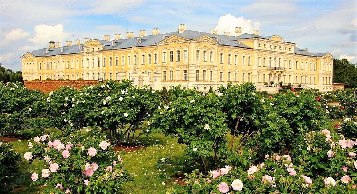 Латвия Рундалски дворец онлайн пъзел