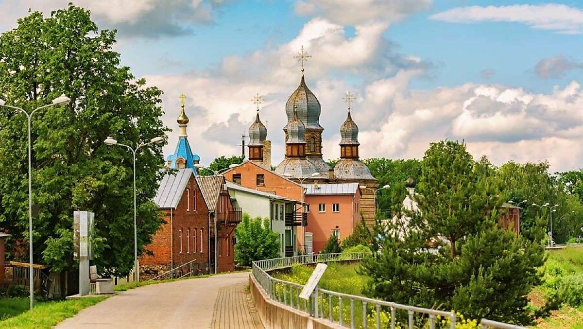 Латвия Екабпилски манастирски комплекс онлайн пъзел