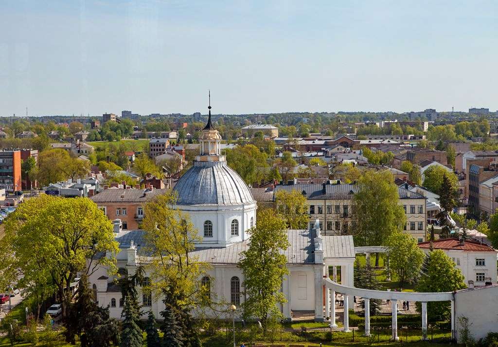 Панорама на Даугавпилс в Латвия онлайн пъзел