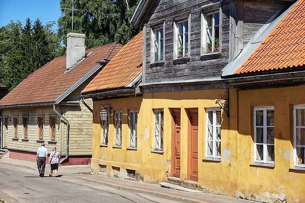 Latvia Cesis houses online puzzle